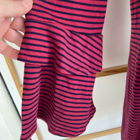 Kaileigh striped stretchy knit dress ruffled sleeves - Picture 3 of 6